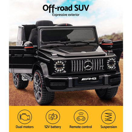 Kids Electric Ride On Car Mercedes-Benz Licensed AMG G63 Toy Cars Remote Black Baby & Kids Kings Warehouse 