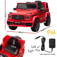 Kids Electric Ride On Car Mercedes-Benz Licensed AMG G63 Toy Cars Remote Red Baby & Kids Kings Warehouse 