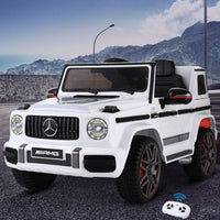 Kids Electric Ride On Car Mercedes-Benz Licensed AMG G63 Toy Cars Remote White Baby & Kids Kings Warehouse 