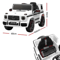 Kids Electric Ride On Car Mercedes-Benz Licensed AMG G63 Toy Cars Remote White Baby & Kids Kings Warehouse 