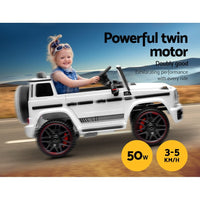 Kids Electric Ride On Car Mercedes-Benz Licensed AMG G63 Toy Cars Remote White Baby & Kids Kings Warehouse 