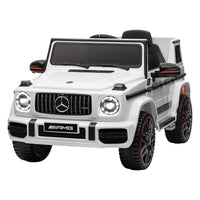 Kids Electric Ride On Car Mercedes-Benz Licensed AMG G63 Toy Cars Remote White Baby & Kids Kings Warehouse 