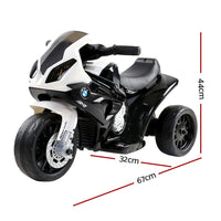 Kids Electric Ride On Car Police Motorcycle Motorbike BMW Licensed S1000RR Black Baby & Kids Kings Warehouse 