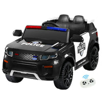 Kids Electric Ride On Patrol Police Car Horn Music Remote Black Baby & Kids Kings Warehouse 