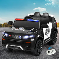 Kids Electric Ride On Patrol Police Car Horn Music Remote Black Baby & Kids Kings Warehouse 