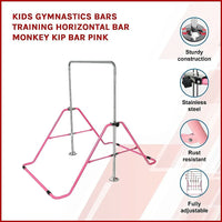 Kids Gymnastics Bars Training Horizontal Bar Monkey Kip Bar Pink Sports & Fitness Kings Warehouse 