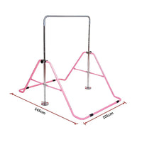 Kids Gymnastics Bars Training Horizontal Bar Monkey Kip Bar Pink Sports & Fitness Kings Warehouse 