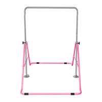 Kids Gymnastics Bars Training Horizontal Bar Monkey Kip Bar Pink Sports & Fitness Kings Warehouse 
