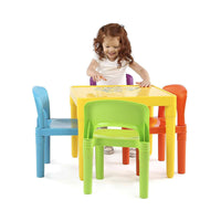 Kids Plastic 5-Piece Table & 4 Chairs Set (Multicoloured) Baby & Kids Kings Warehouse 