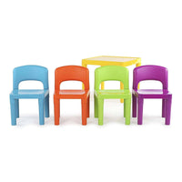 Kids Plastic 5-Piece Table & 4 Chairs Set (Multicoloured) Baby & Kids Kings Warehouse 