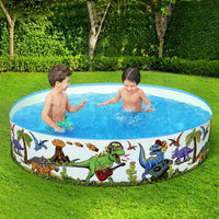 Kids Pool 183x38cm Round Above Ground Rigid Swimming Pools Dinosaur 946L Home & Garden Kings Warehouse 