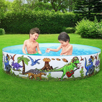 Kids Pool 183x38cm Round Above Ground Rigid Swimming Pools Dinosaur 946L Home & Garden Kings Warehouse 