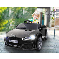 Kids Ride On Car Audi Licensed TT RS Black Early Christmas Sale Kings Warehouse 