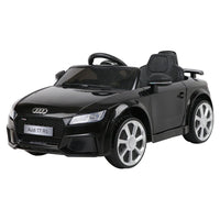 Kids Ride On Car Audi Licensed TT RS Black Early Christmas Sale Kings Warehouse 