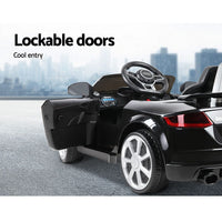 Kids Ride On Car Audi Licensed TT RS Black Early Christmas Sale Kings Warehouse 