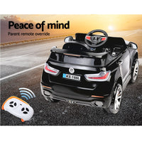 Kids Ride On Car BMW X5 Inspired Electric 12V Black End of Year Clearance Sale Kings Warehouse 