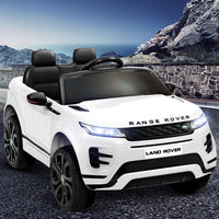 Kids Ride On Car Licensed Land Rover 12V Electric Car Toys Battery Remote White Kings Warehouse 