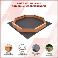 Kids Sand Pit Large Octagonal Wooden Sandpit Baby & Kids Kings Warehouse 