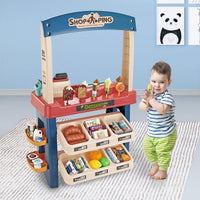 Kids Supermarket Ice Cream Cart Shop Dessert Food Pretend Role Play Set Toy Gift Red Baby & Kids Kings Warehouse 