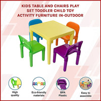 Kids Table and Chairs Play Set Toddler Child Toy Activity Furniture In-Outdoor Baby & Kids Kings Warehouse 