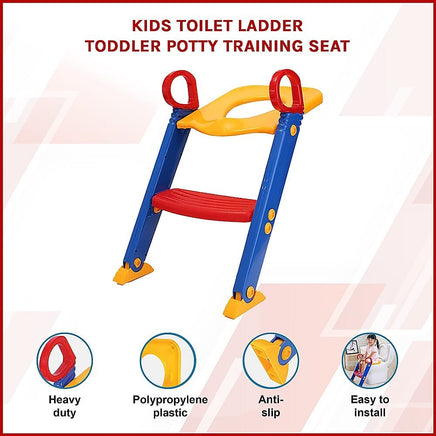 Kids Toilet Ladder Toddler Potty Training Seat Baby & Kids Kings Warehouse 