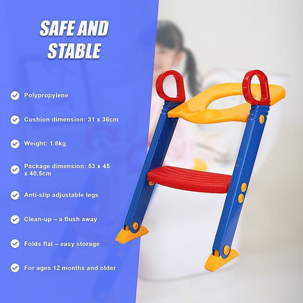 Kids Toilet Ladder Toddler Potty Training Seat Baby & Kids Kings Warehouse 