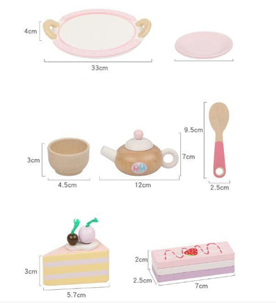 Kids Wooden Kitchen Tea Set Pretend Play Baby & Kids Kings Warehouse 
