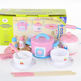 Kids Wooden Kitchen Tea Set Pretend Play Baby & Kids Kings Warehouse 