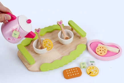 Kids Wooden Kitchen Tea Set Pretend Play Baby & Kids Kings Warehouse 