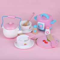 Kids Wooden Kitchen Tea Set Pretend Play Baby & Kids Kings Warehouse 