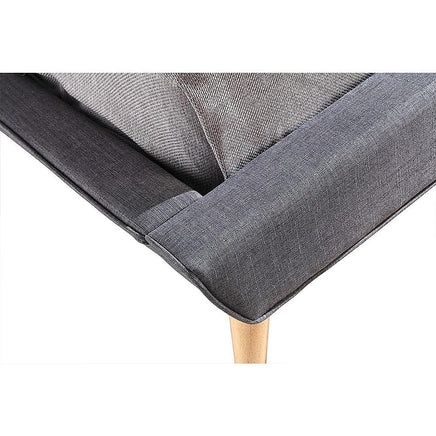 King Linen Fabric Deluxe Bed Frame Grey Furniture Kings Warehouse 