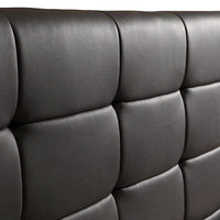 King PU Leather Deluxe Bed Frame Black Furniture Kings Warehouse 