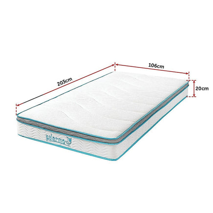 King Single 20cm Hybrid Mattress – Memory Foam and Innerspring Support Furniture Kings Warehouse 