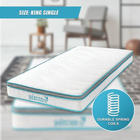 King Single 20cm Hybrid Mattress – Memory Foam and Innerspring Support Furniture Kings Warehouse 