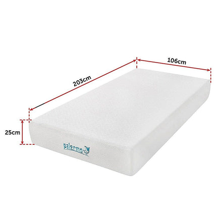 King Single 25cm Gel Memory Foam Mattress – Dual-Layered Comfort with CertiPUR-US Certified Foam Furniture Kings Warehouse 