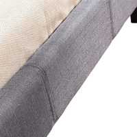King Single Linen Fabric Bed Frame Grey Kings Warehouse 