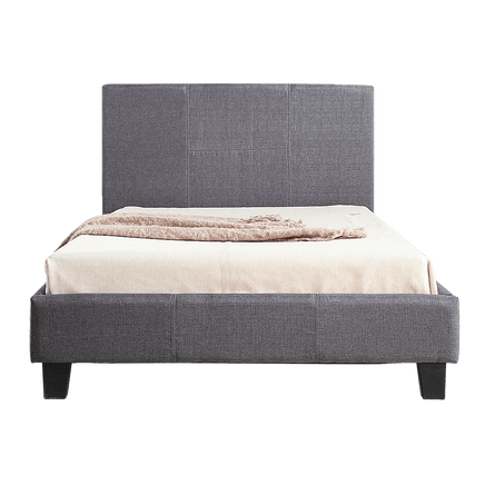 King Single Linen Fabric Bed Frame Grey Kings Warehouse 