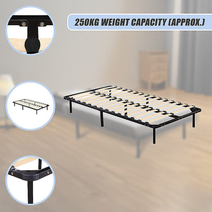 King Single Metal Bed Frame - Bedroom Furniture Furniture Kings Warehouse 