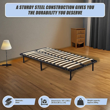 King Single Metal Bed Frame - Bedroom Furniture Furniture Kings Warehouse 