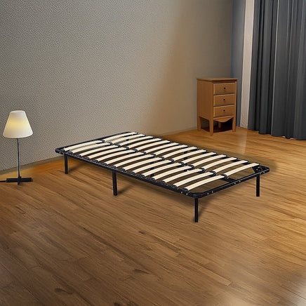 King Single Metal Bed Frame - Bedroom Furniture Furniture Kings Warehouse 