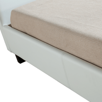 King Single PU Leather Bed Frame White Kings Warehouse 
