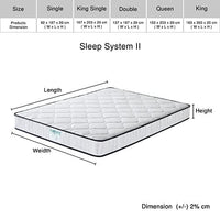 King Size Mattress in 6 turn Pocket Coil Spring and Foam Best value Furniture Kings Warehouse 