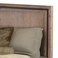 King Size Silver Brush Bed Frame in Acacia Wood Construction Furniture Kings Warehouse 