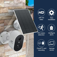 King Tech 1080P Wireless Security IP Camera Rechargeable Outdoor CCTV Solar Panel Kings Warehouse 