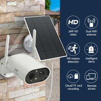 King Tech 3MP Wireless Security IP Camera Battery Home Outdoor CCTV Solar Panel Kings Warehouse 