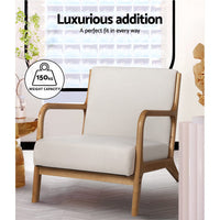 Kings Armchair Lounge Chair Accent Armchairs Couch Sofa Bedroom Beige Wood Kings Warehouse 