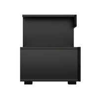 Kings TV Cabinet Entertainment Unit Stand RGB LED Gloss Furniture 215cm Black living room Kings Warehouse 