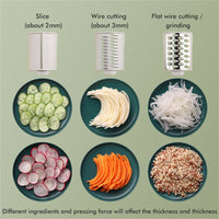 Kitchen Vegetable Food Manual Rotary Drum Grater Chopper Slicer Fruit Cutter Kings Warehouse 