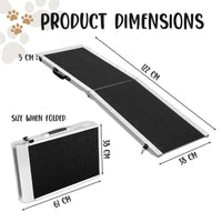 Klika Foldable Aluminium Dog Ramp - 122 x 38 cm Kings Warehouse 