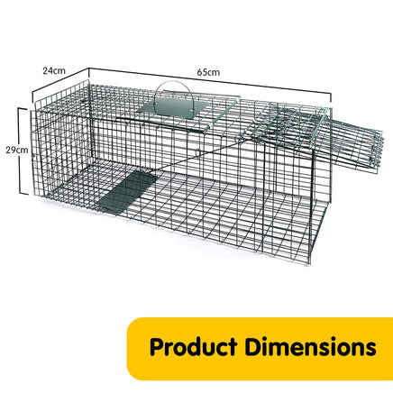 Klika Humane Live Animal Trap Possum Rat Rabbit Hare Catcher Folding Cage Pet Care Kings Warehouse 